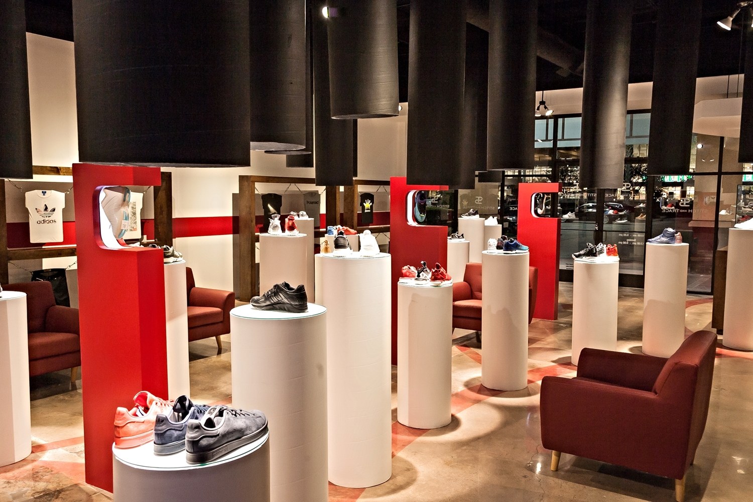 View across the Stitch and Trace Houston retail showroom